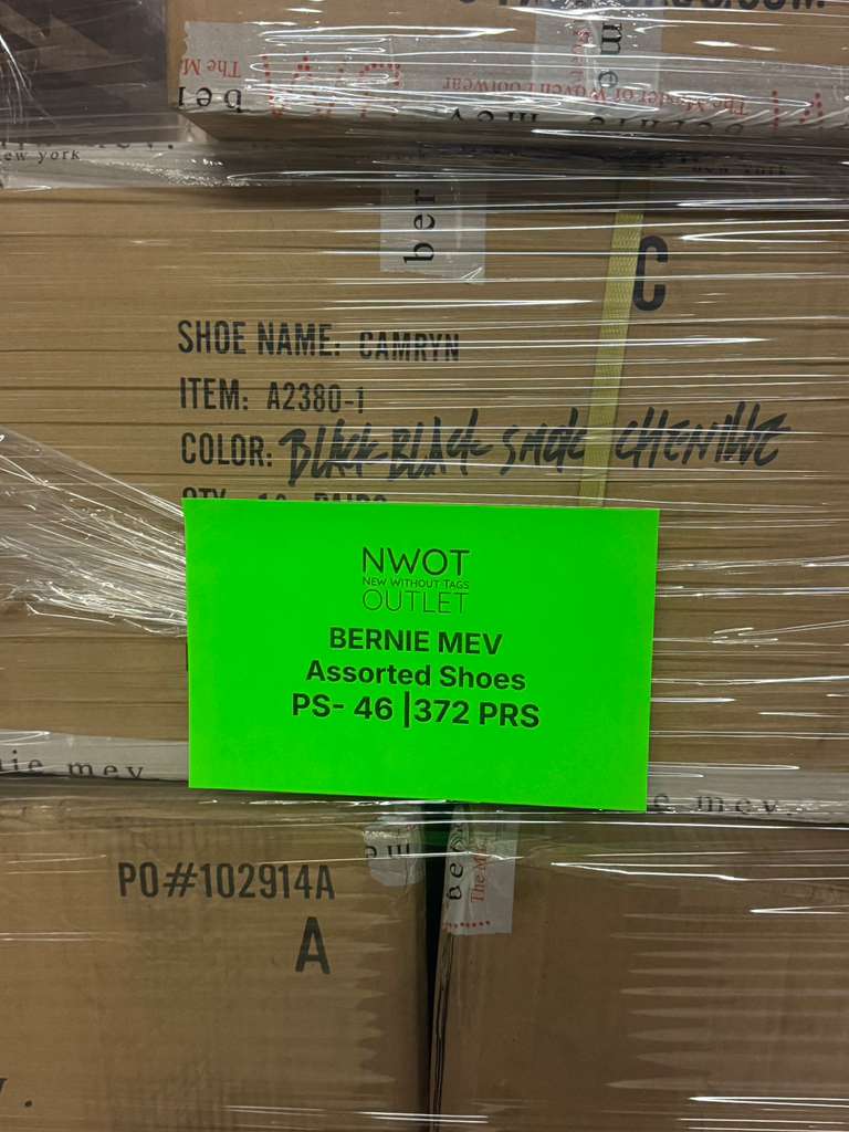Bernie Mev Shoe Pallet | Assorted Footwear | 372 Pairs | Pallet# PS-46