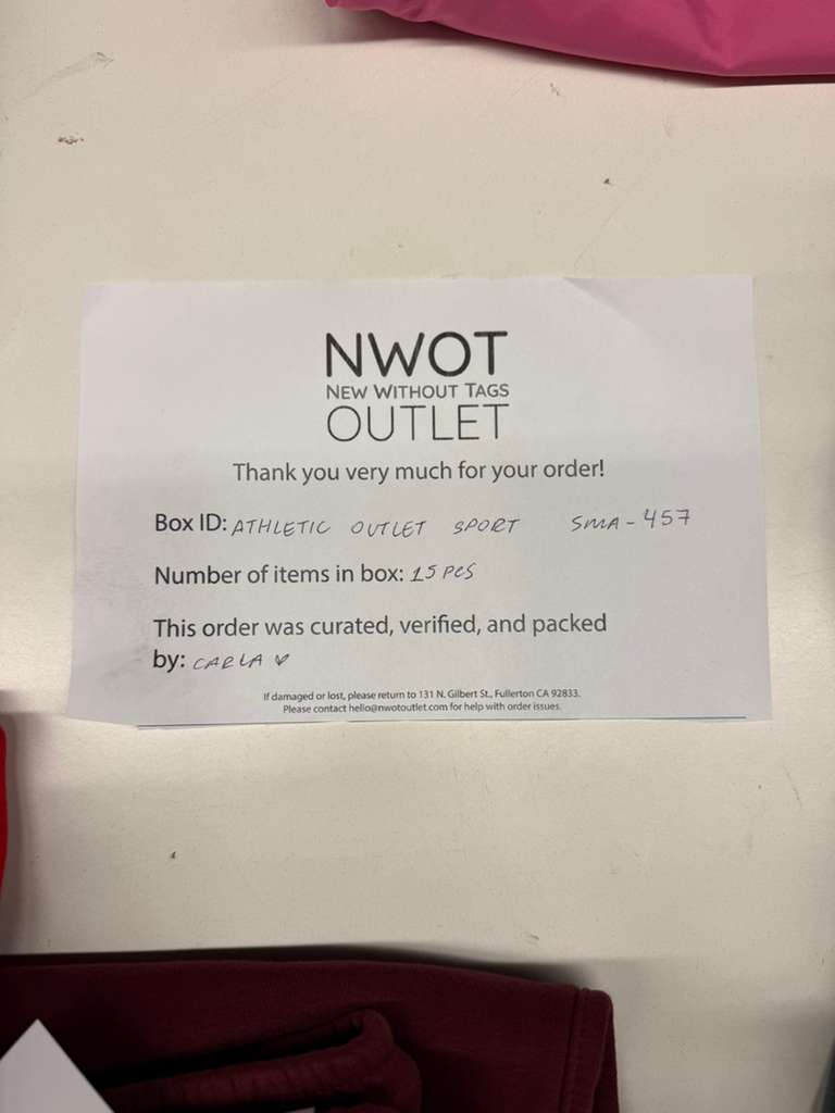 Athletic Outlet Sport | Assorted Athletic Apparel | 15 Pieces | Small Box #SMA-457