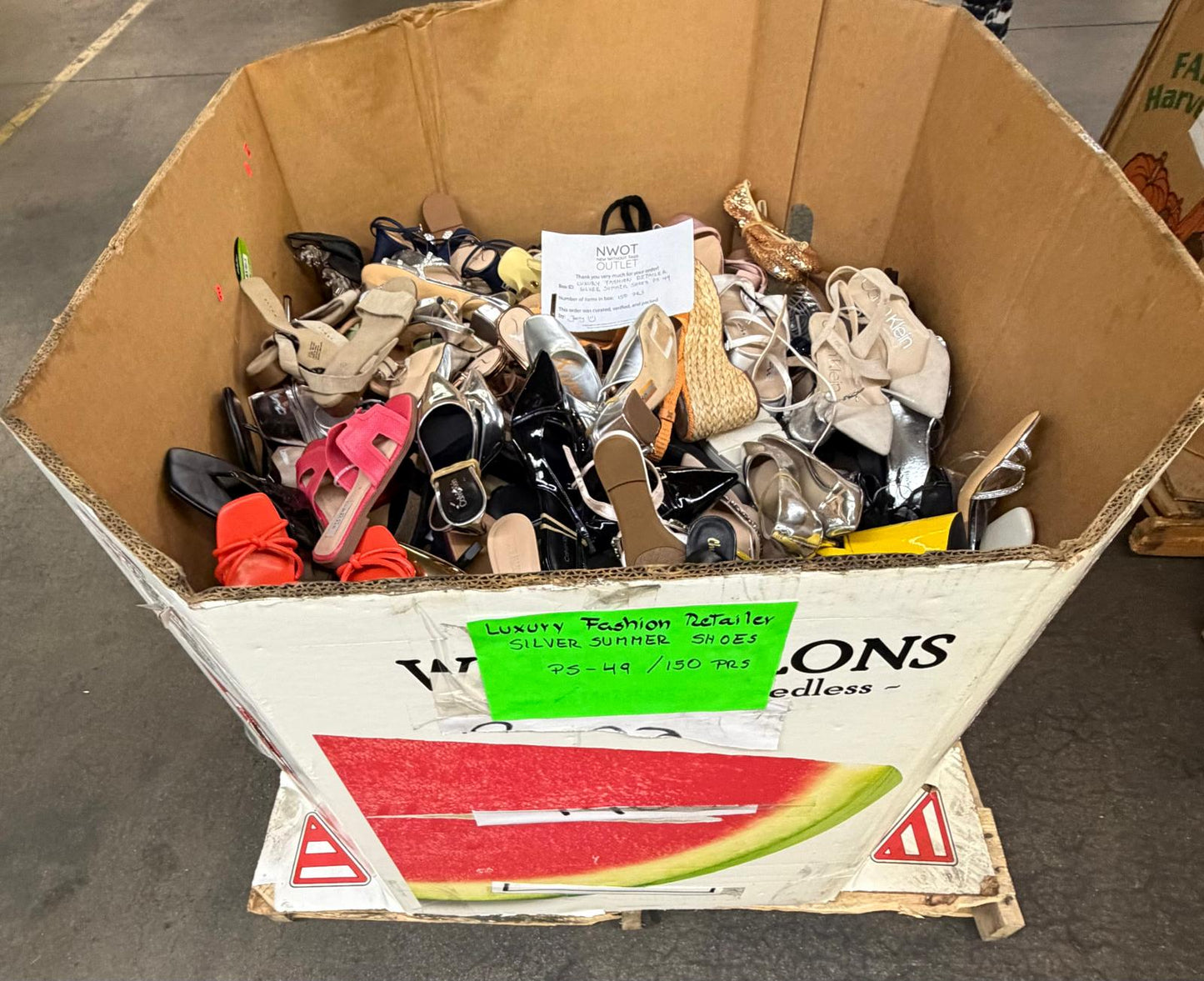 Luxury Fashion Retailer | Silver Summer Shoes | 150 pairs | Pallet# PS-49