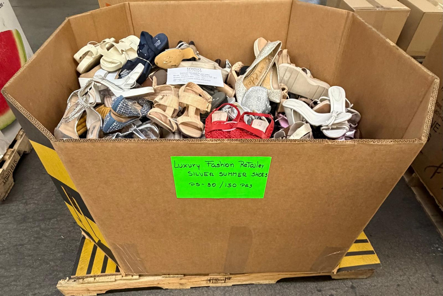 Luxury Fashion Retailer | Silver Summer Shoes | 150 pairs | Pallet# PS-50