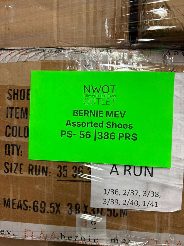 Bernie Mev Shoe Pallet | Assorted Footwear | 386 Pairs | Pallet# PS-56