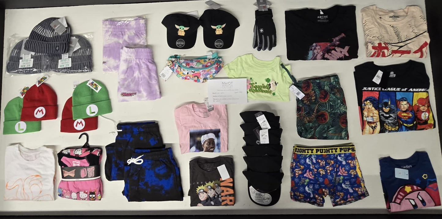 Hot Topic  | Assorted Apparel and Accessories | 32 Pieces | Small Box# SMA-480