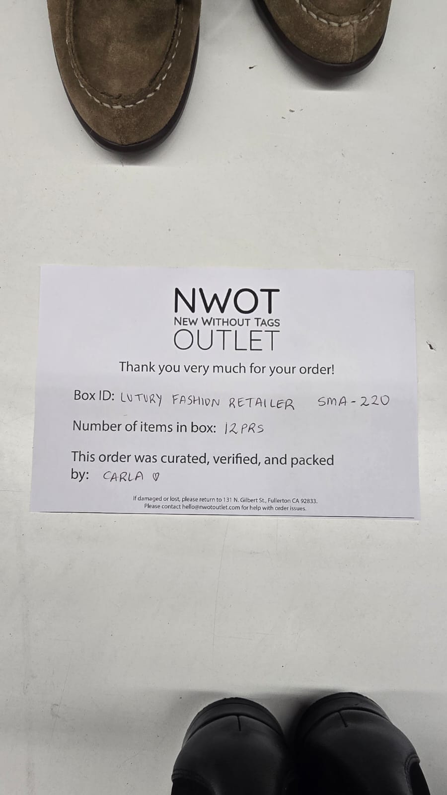 Luxury Fashion Retailer | Assorted Footwear | 12 pairs | Small Box# SMA-220