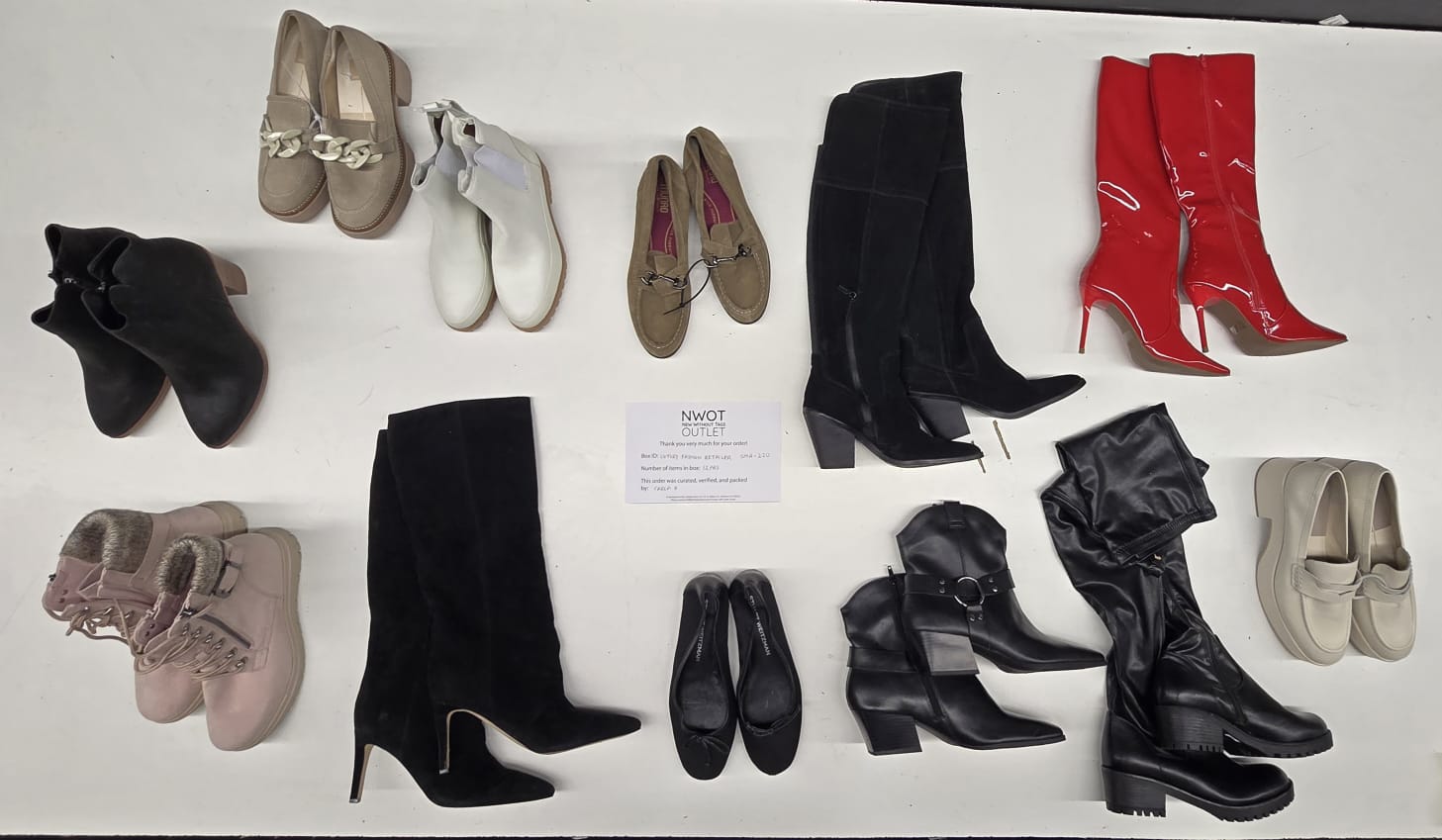 Luxury Fashion Retailer | Assorted Footwear | 12 pairs | Small Box# SMA-220