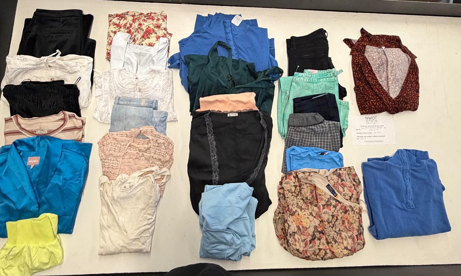 Luxury Brand | Free People | Assorted Women's Apparel | 25 Pairs | Small Box# SMA-7