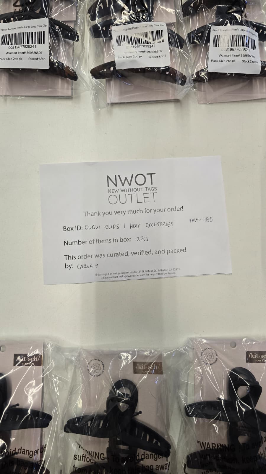 Claw clips | Hair Accessories | New with Tags | 12 Pieces | Small Box# SMA-485