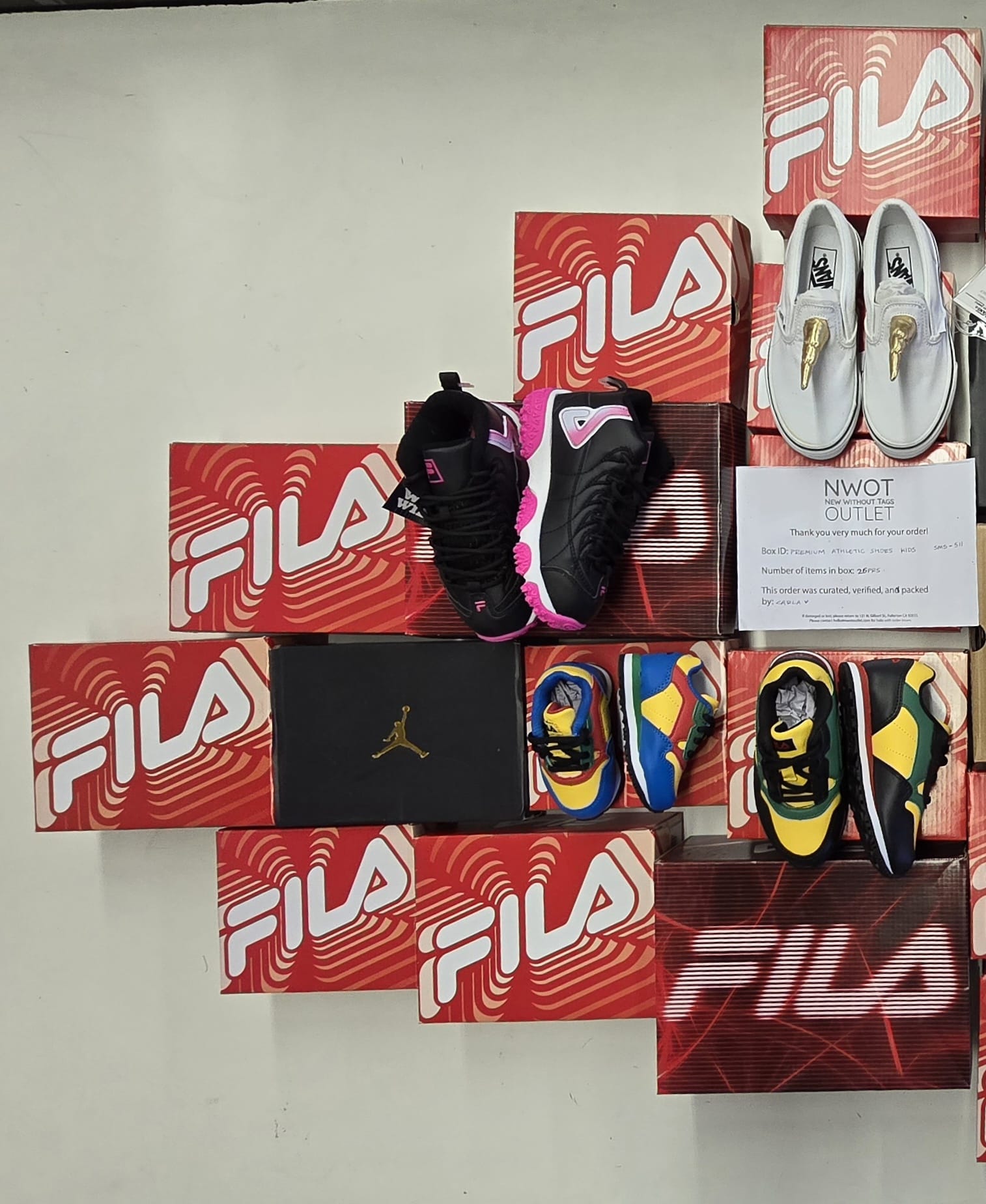 Premium Shoes Kids | Fila and Mixed | NWOT | 26 Pairs | Small Box # SMS-511