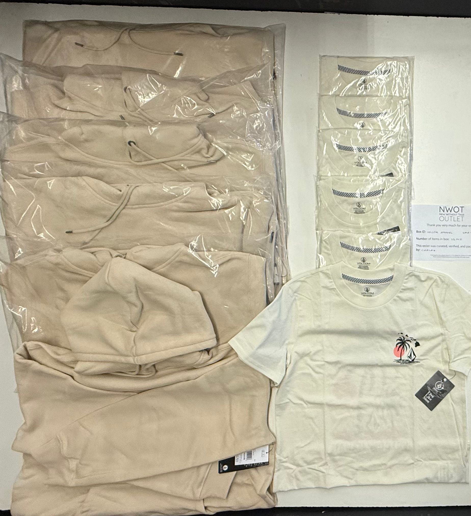 Volcom & Billabong | Assorted Apparel | New With Tag | 25 Pieces | Small Box #SMA-523