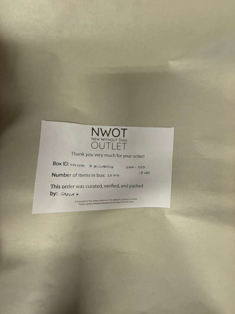 Volcom & Billabong | Assorted Apparel | New With Tag | 25 Pieces | Small Box #SMA-525