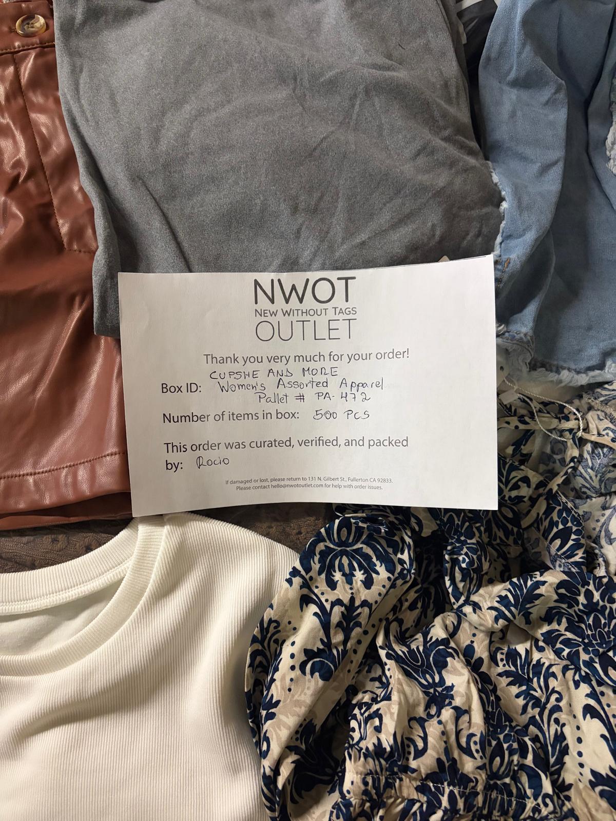 Cupshe & More | Assorted Women's Apparel | 500 Pieces | New with Tag | Pallet #PA-472