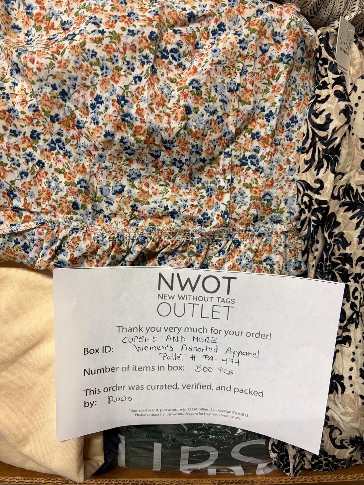 Cupshe & More | Assorted Women's Apparel | 500 Pieces | New with Tag | Pallet #PA-474