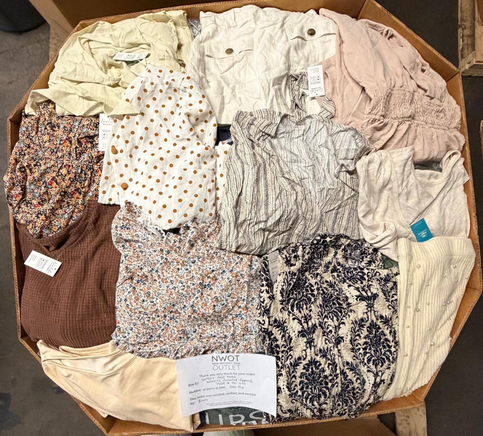 Cupshe & More | Assorted Women's Apparel | 500 Pieces | New with Tag | Pallet #PA-474