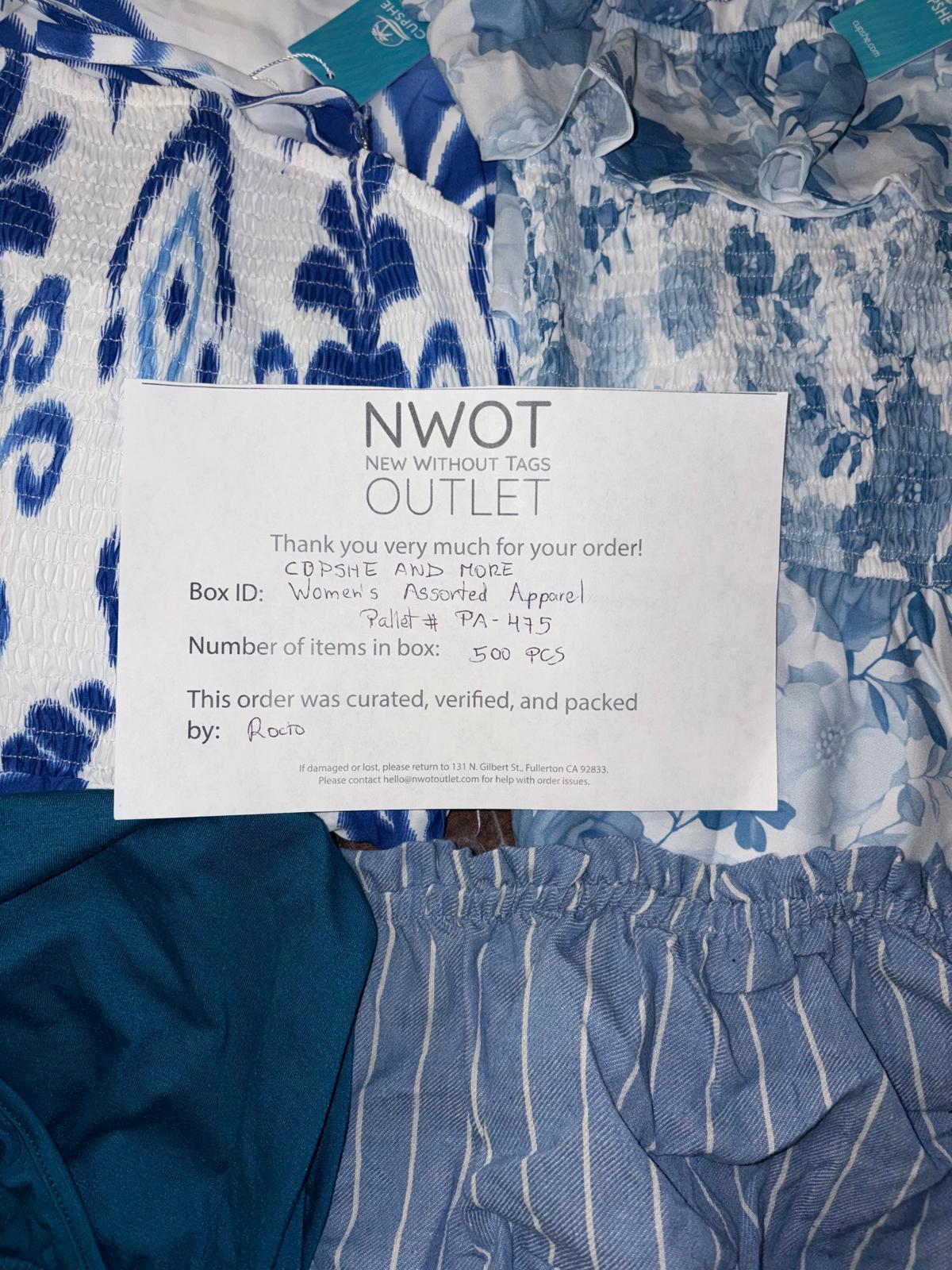 Cupshe & More | Assorted Women's Apparel | 500 Pieces | New with Tag | Pallet #PA-475