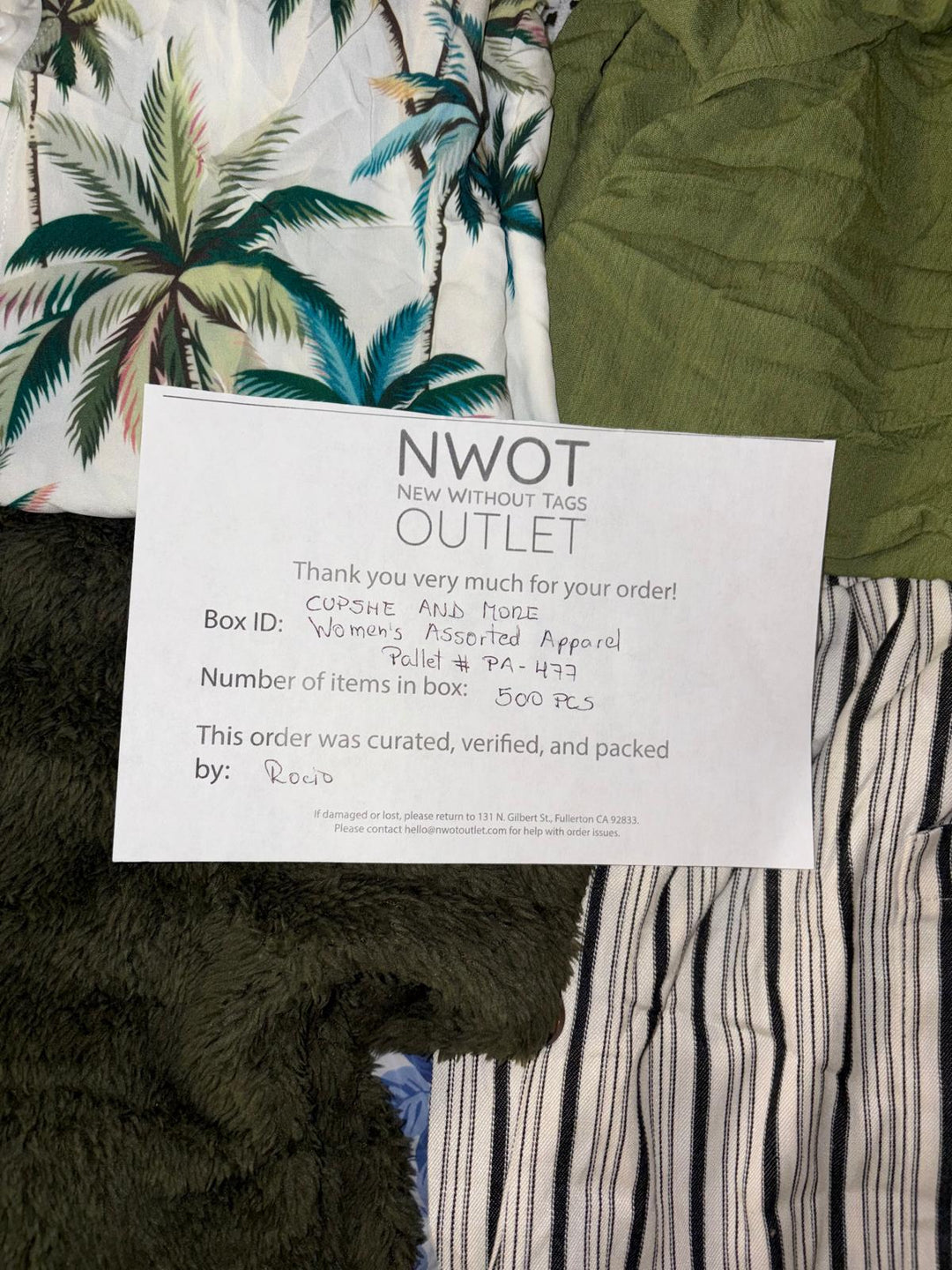 Cupshe & More | Assorted Women's Apparel | 500 Pieces | New with Tag | Pallet #PA-477