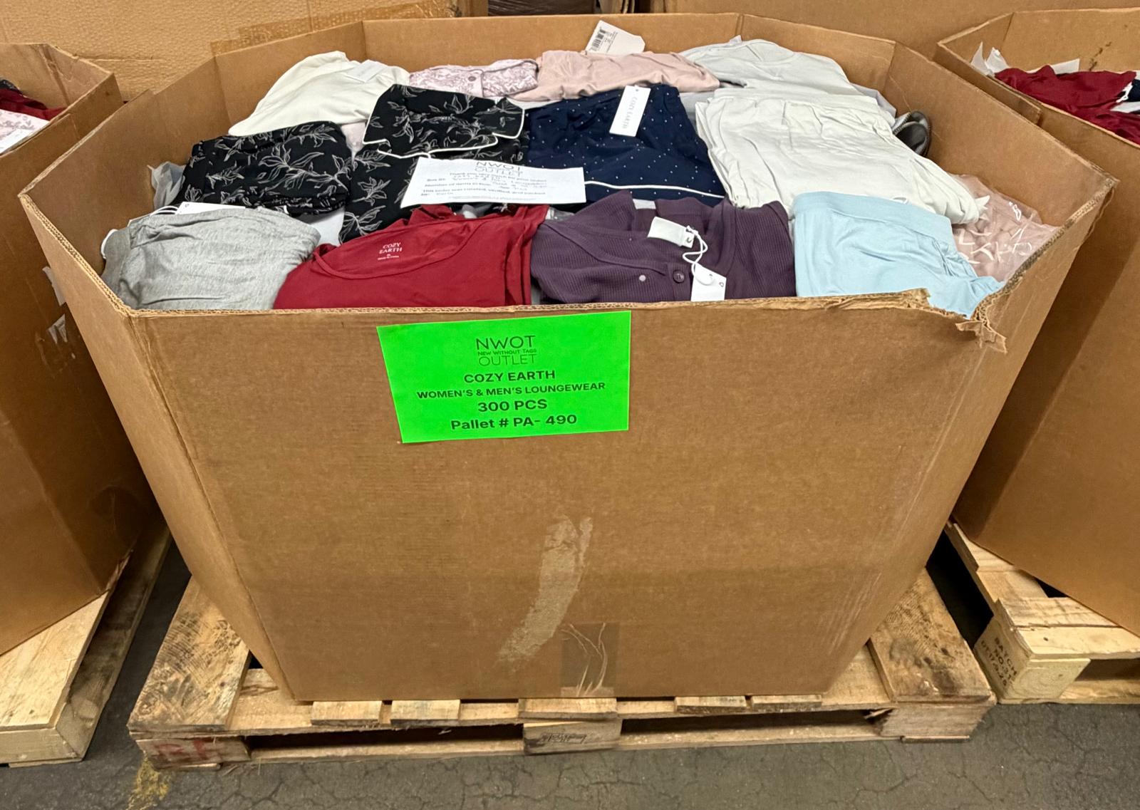 Cozy Earth | Assorted Apparel | New With Tag | 300 Pieces | Pallet #PA-490