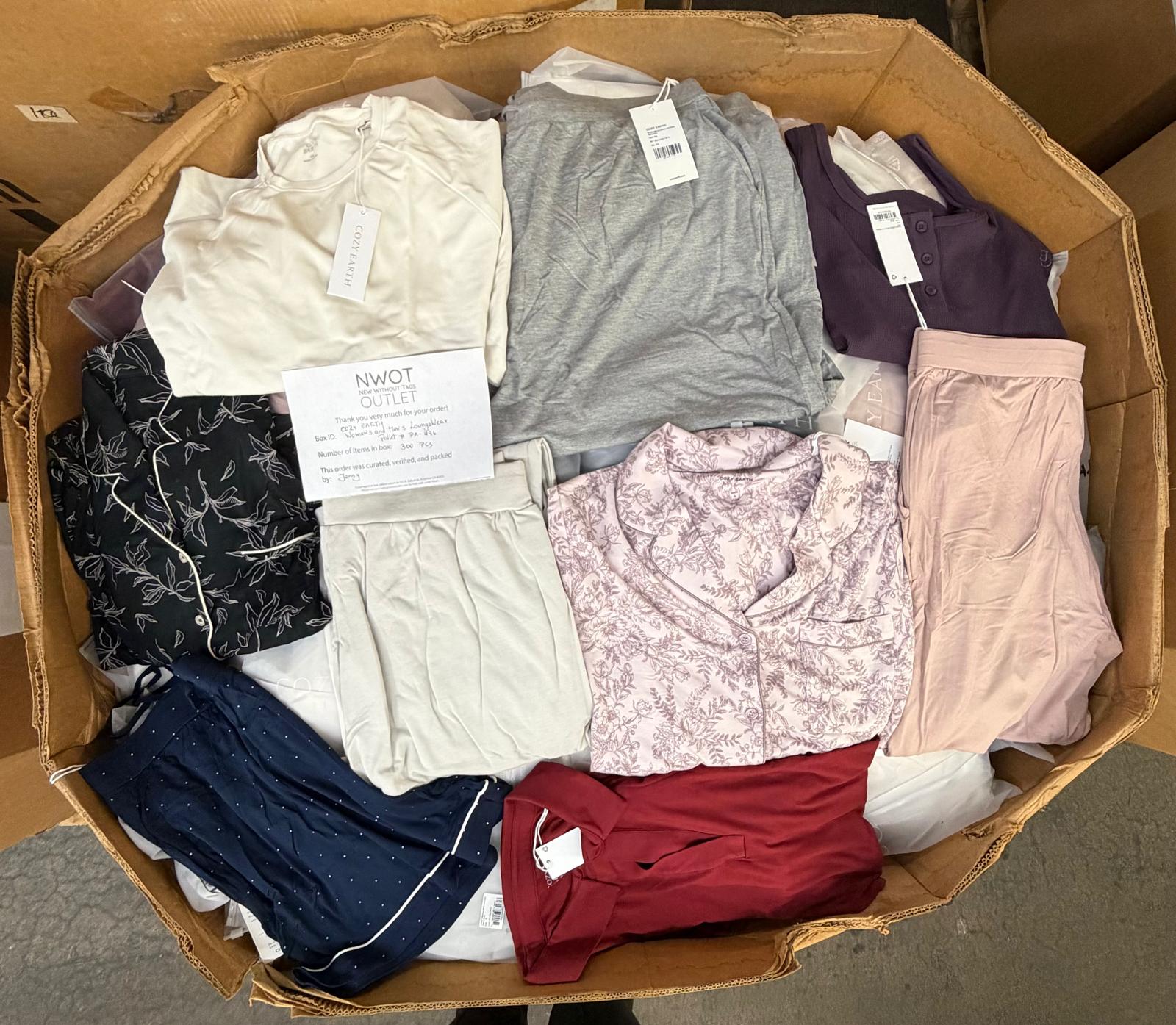 Cozy Earth | Assorted Apparel | New With Tag | 300 Pieces | Pallet #PA-496