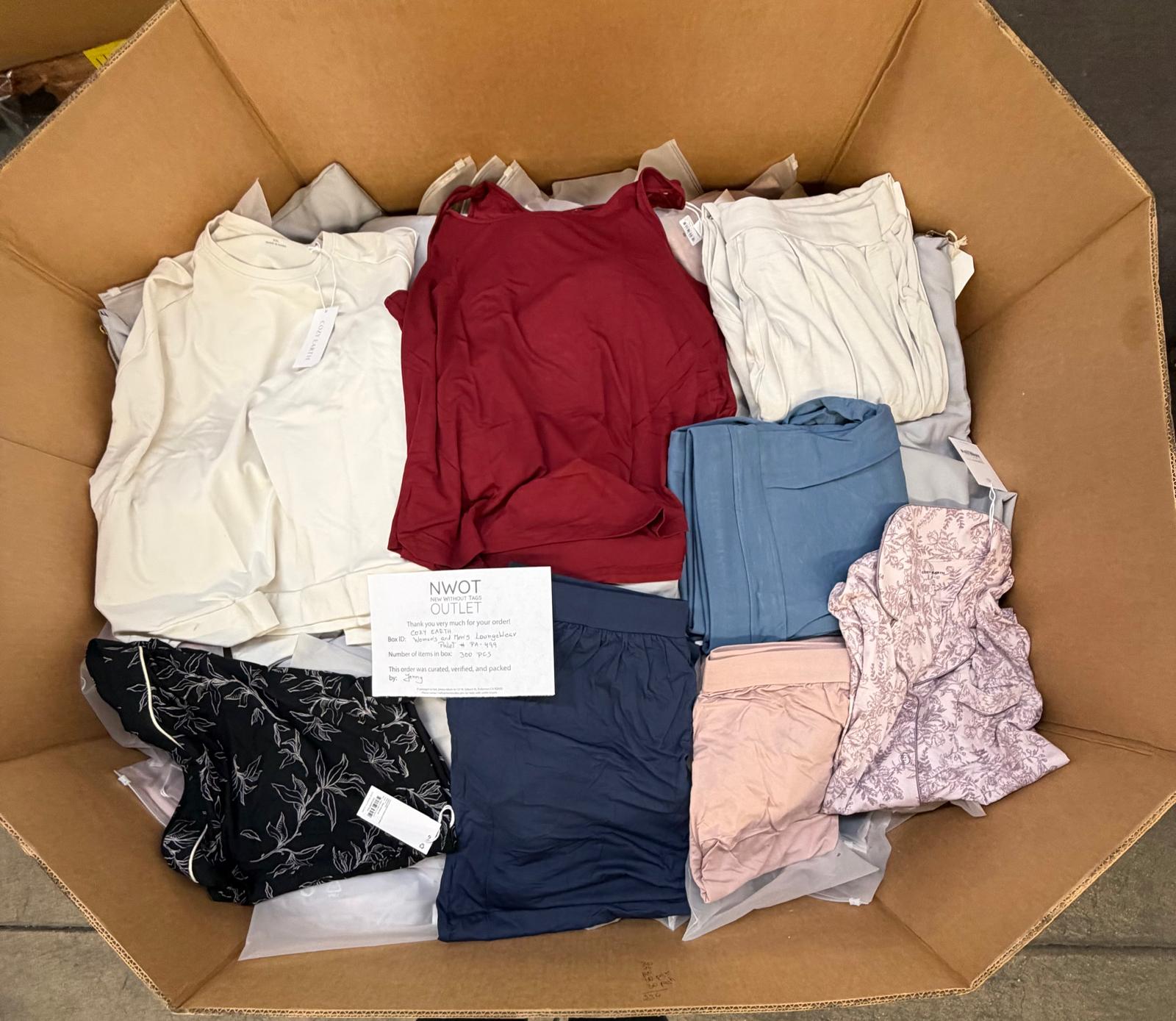 Cozy Earth | Assorted Apparel | New With Tag | 300 Pieces | Pallet #PA-499