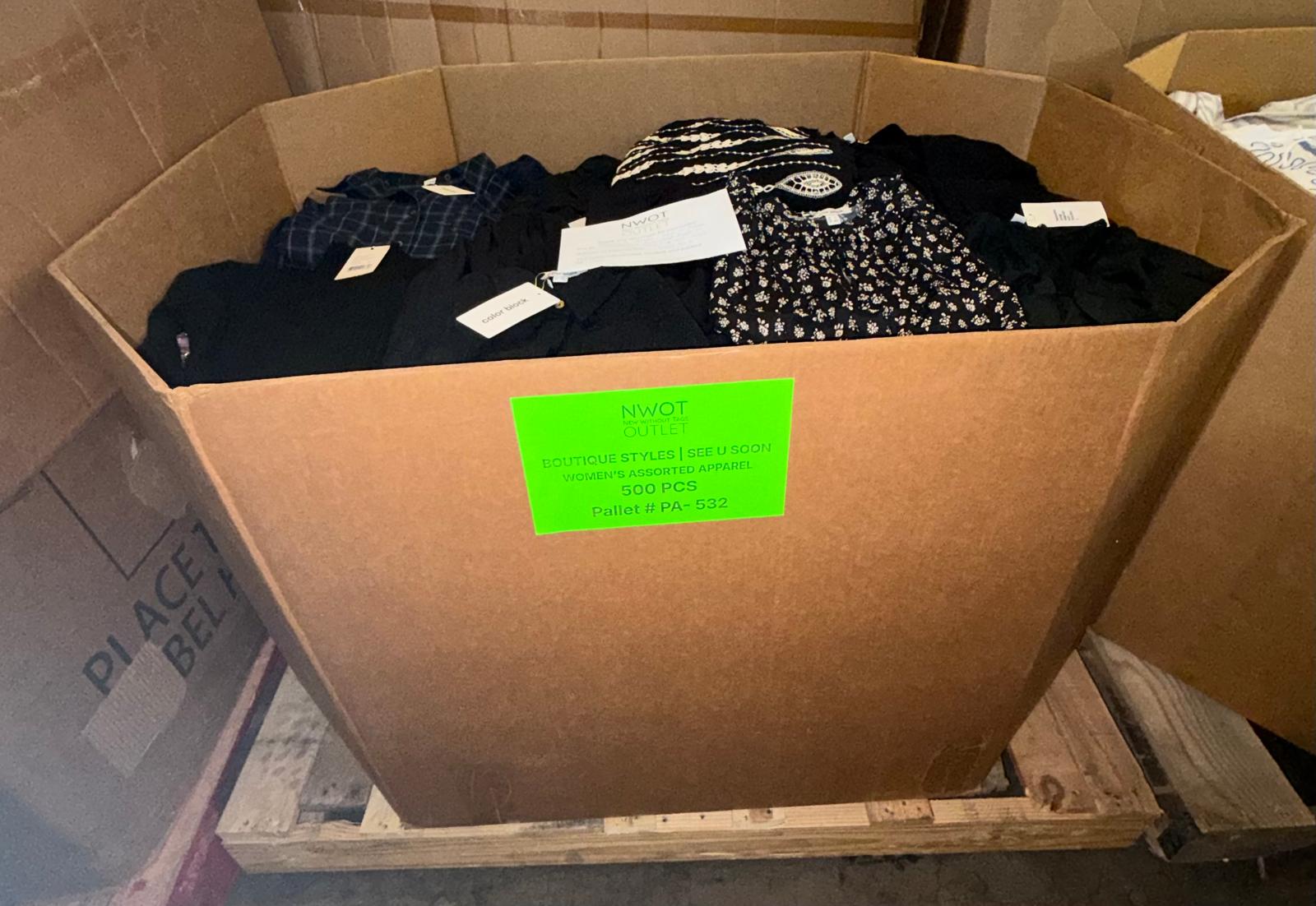 Boutique Styles | See You Soon | NWT Assorted Apparel | 500 Pieces | Pallet # PA-532