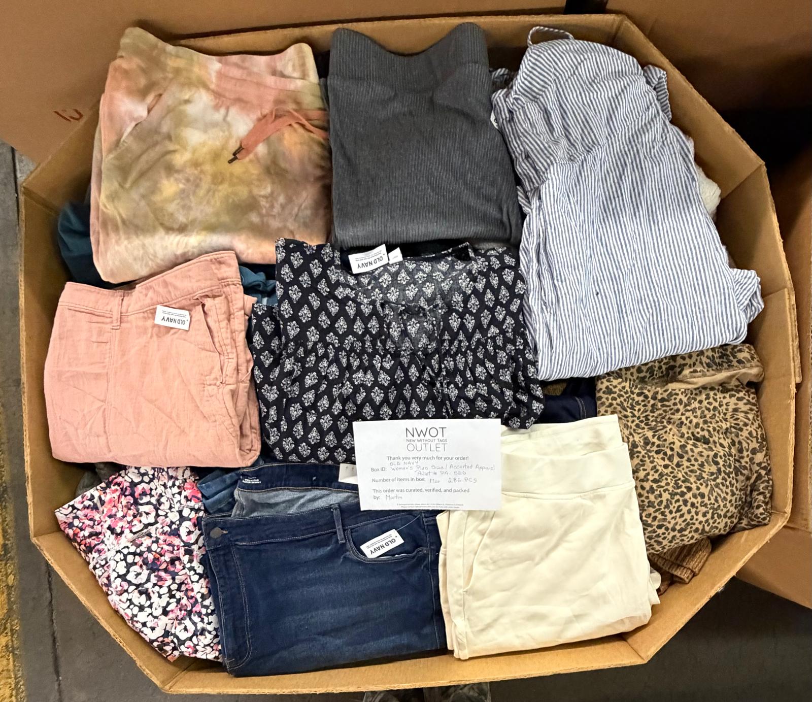 Old Navy Women's Plus Size | Assorted Apparel | 286 Pieces | NWT | Pallet #PA-526