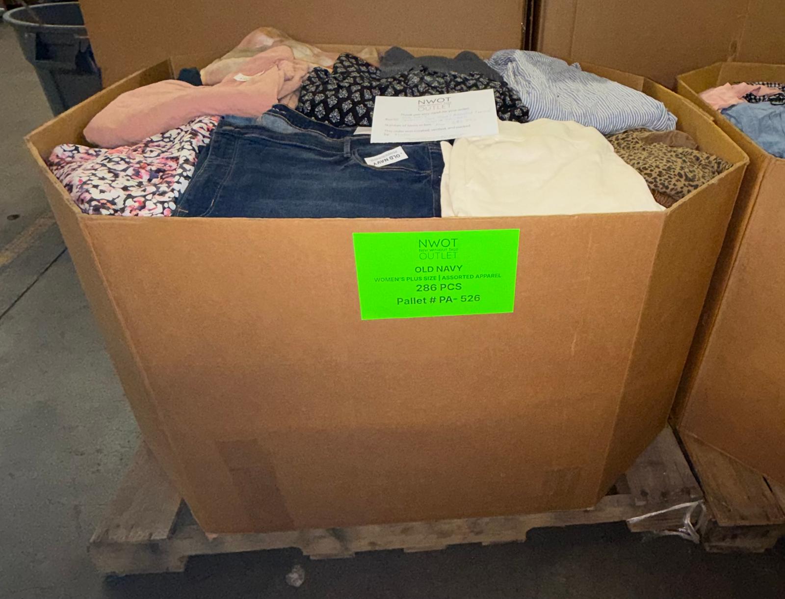 Old Navy Women's Plus Size | Assorted Apparel | 286 Pieces | NWT | Pallet #PA-526