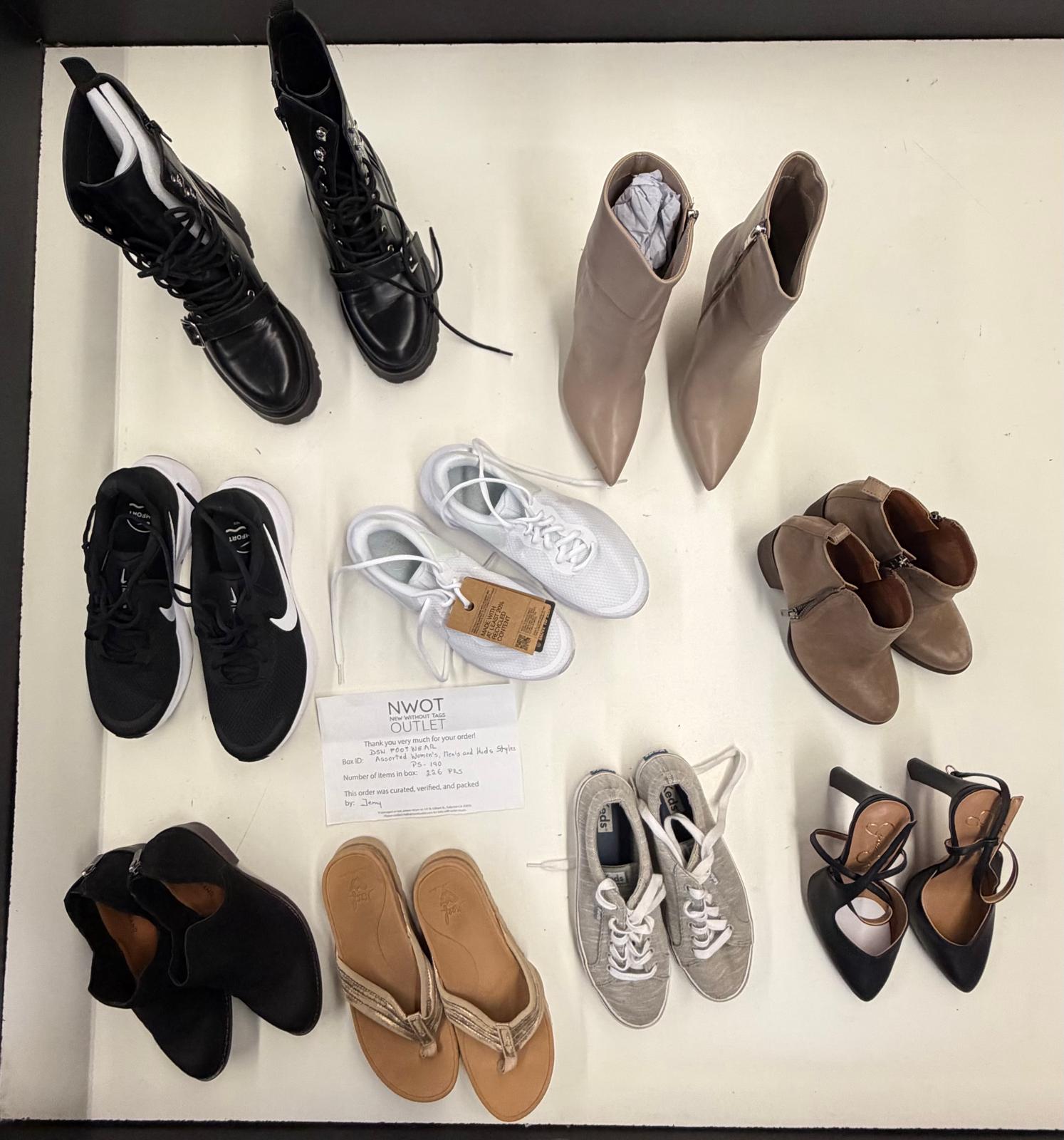 DSW Footwear/Shoes | Assorted Men's Women's & Kid's Footwear | Returns/Used | 226 Pairs | Pallet# PS-190