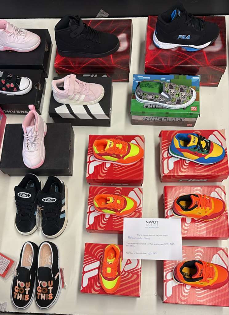 Premium Shoes Kids | Fila and Mixed | NWOT | 23 Pairs | Small Box # SMS-525