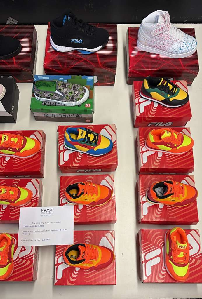 Premium Shoes Kids | Fila and Mixed | NWOT | 23 Pairs | Small Box # SMS-525