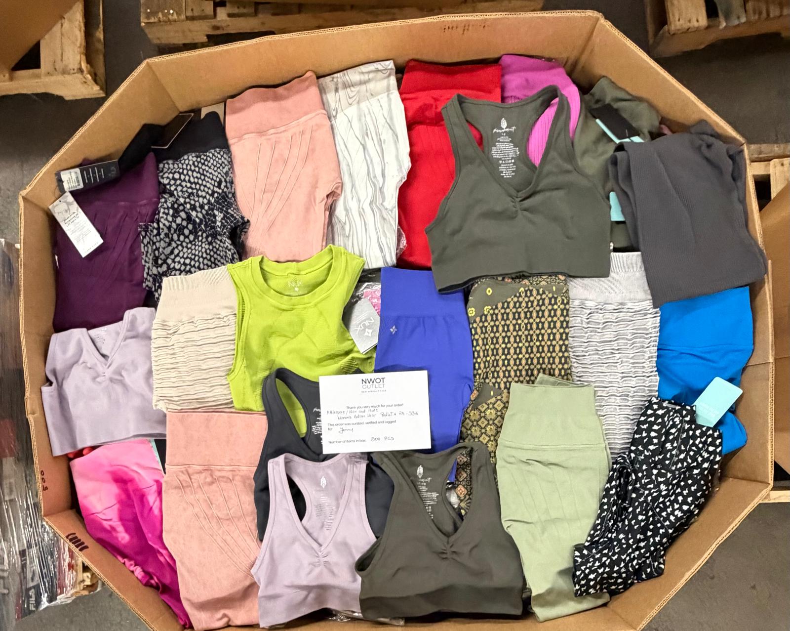 Athleisure Nux & More | Assorted Women's Apparel | 500 Pieces | NWT | Pallet #PA-536