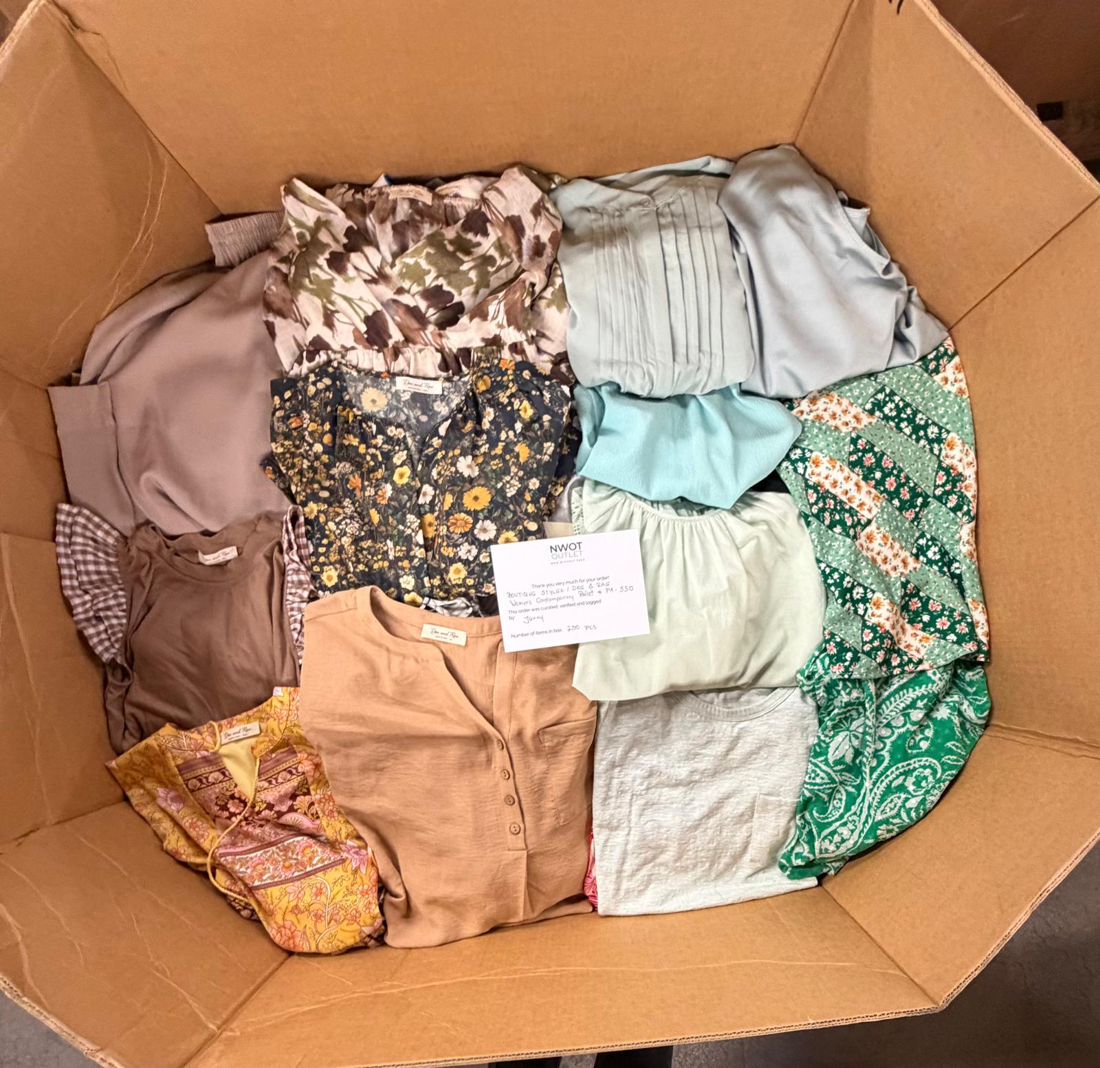 Doe And Rae | Women Assorted Apparel | 250 Pieces | Pallet #PA-550