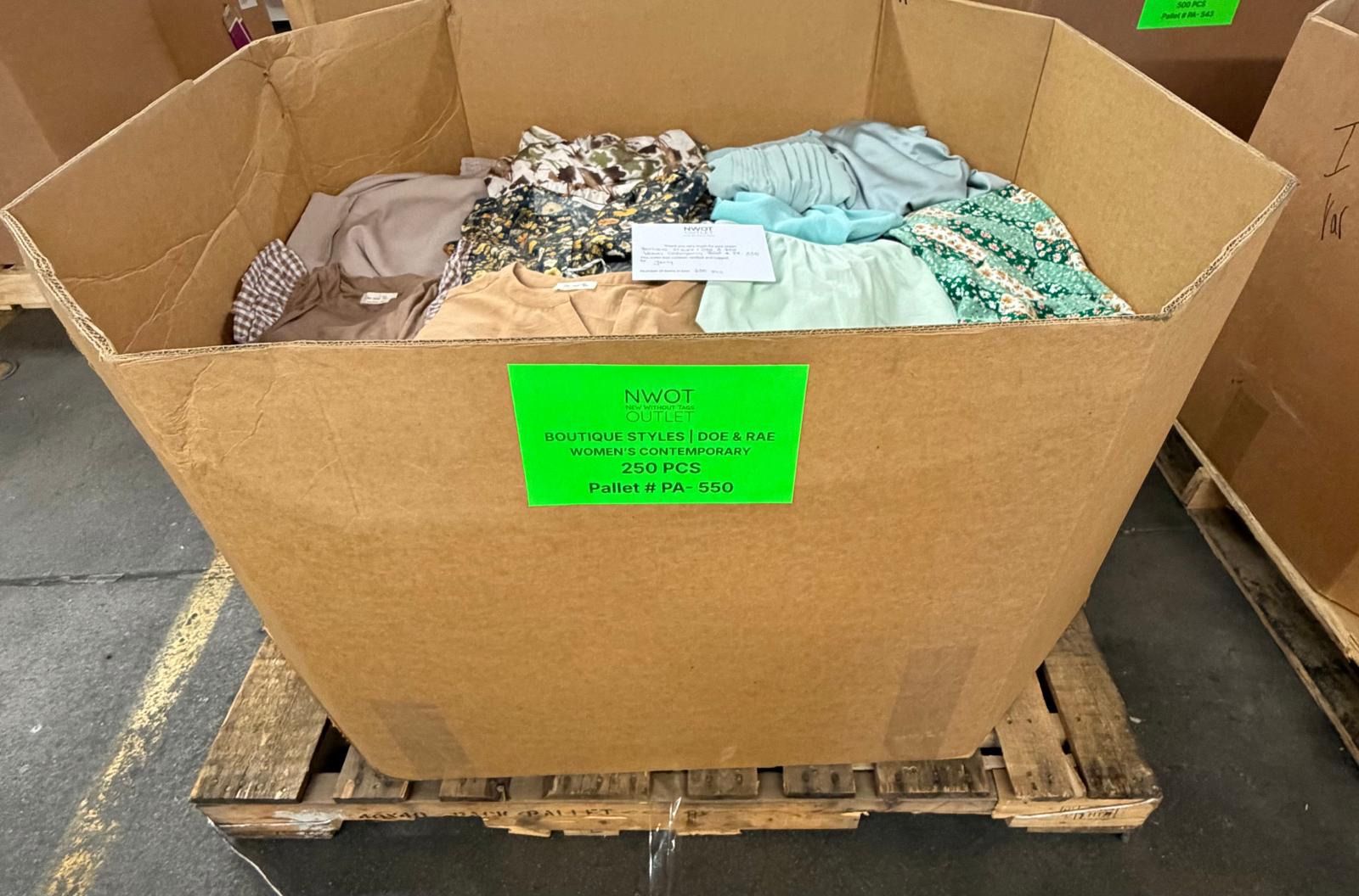 Doe And Rae | Women Assorted Apparel | 250 Pieces | Pallet #PA-550