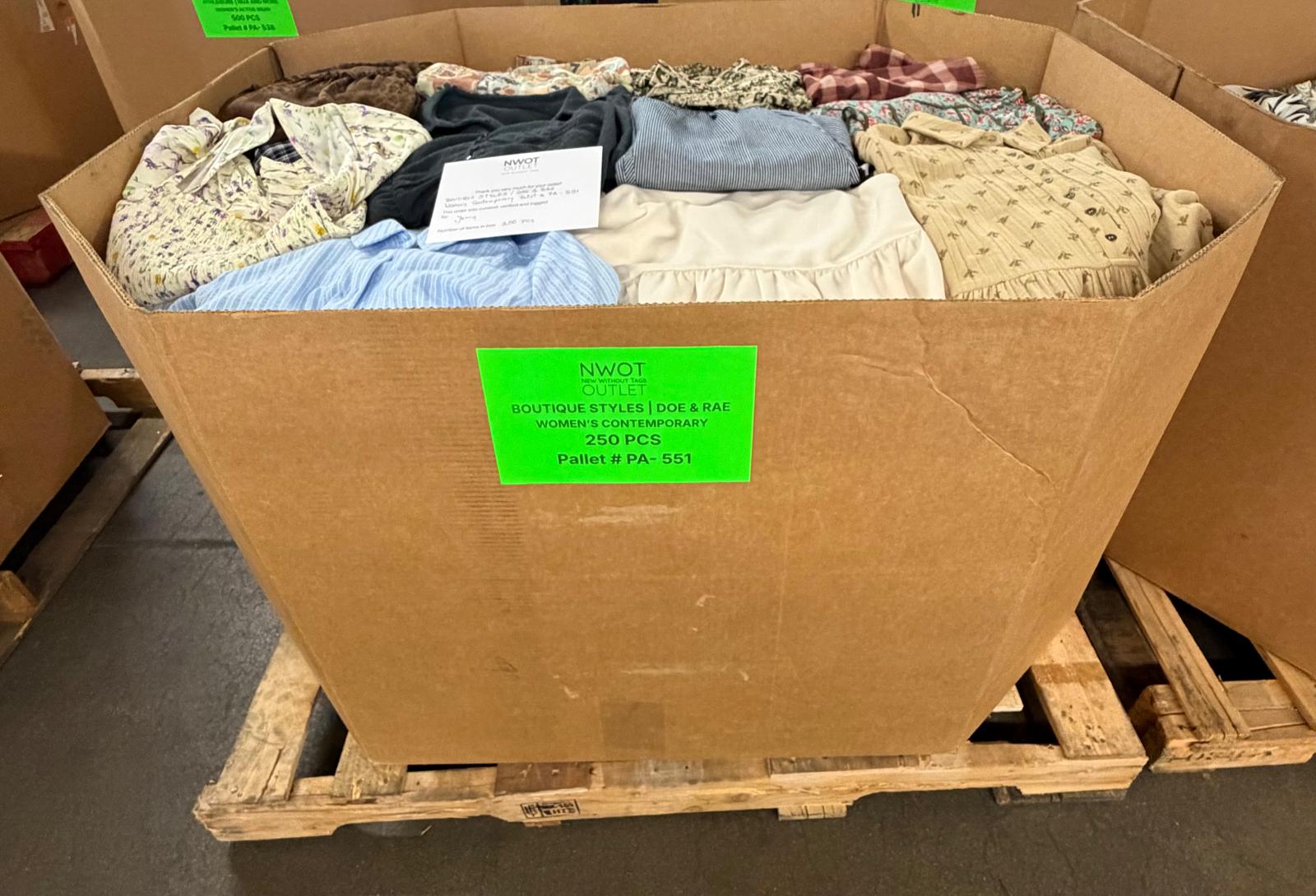 Doe And Rae | Women Assorted Apparel | 250 Pieces | Pallet #PA-551
