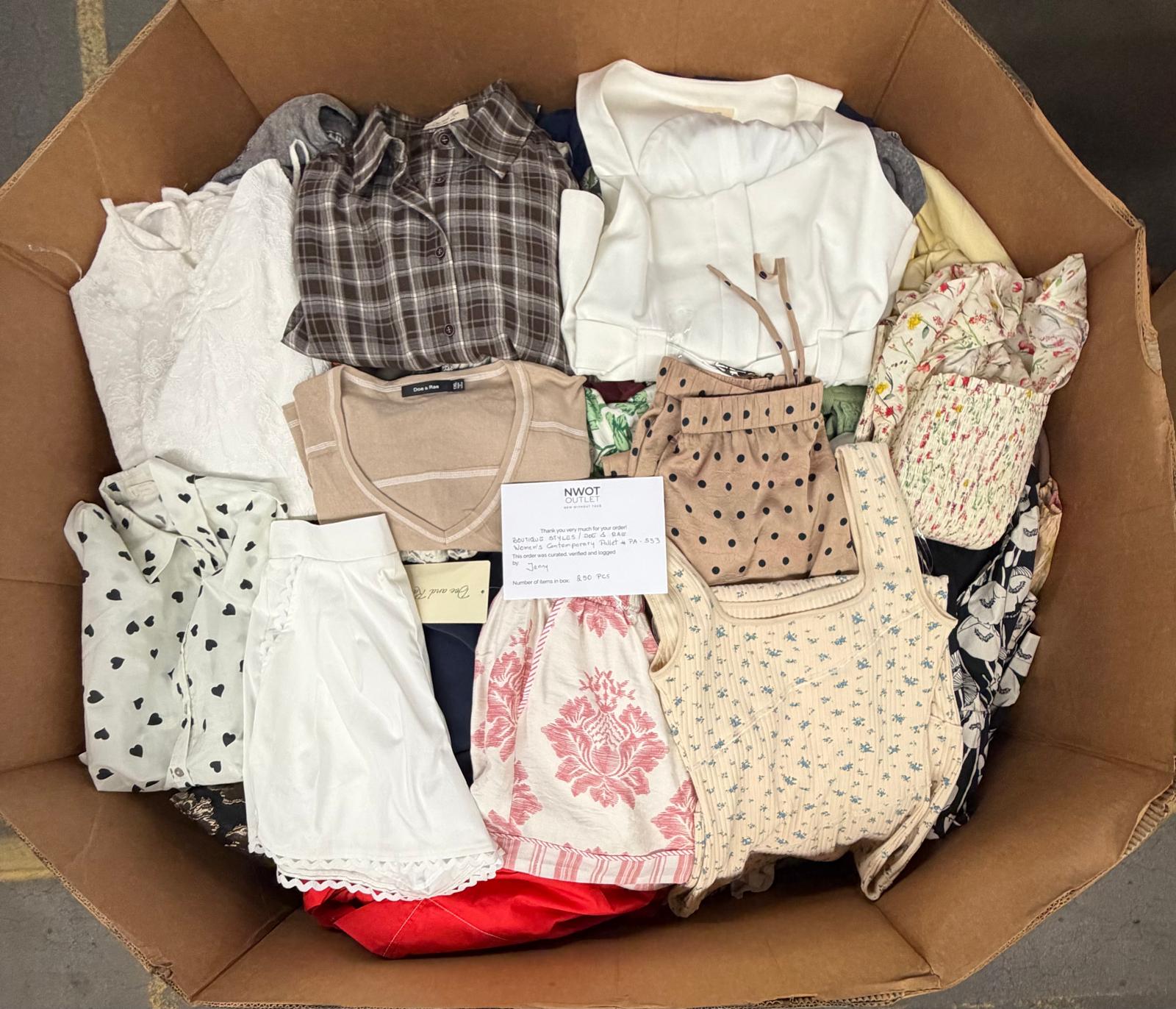 Doe And Rae | Women Assorted Apparel | 250 Pieces | Pallet #PA-553