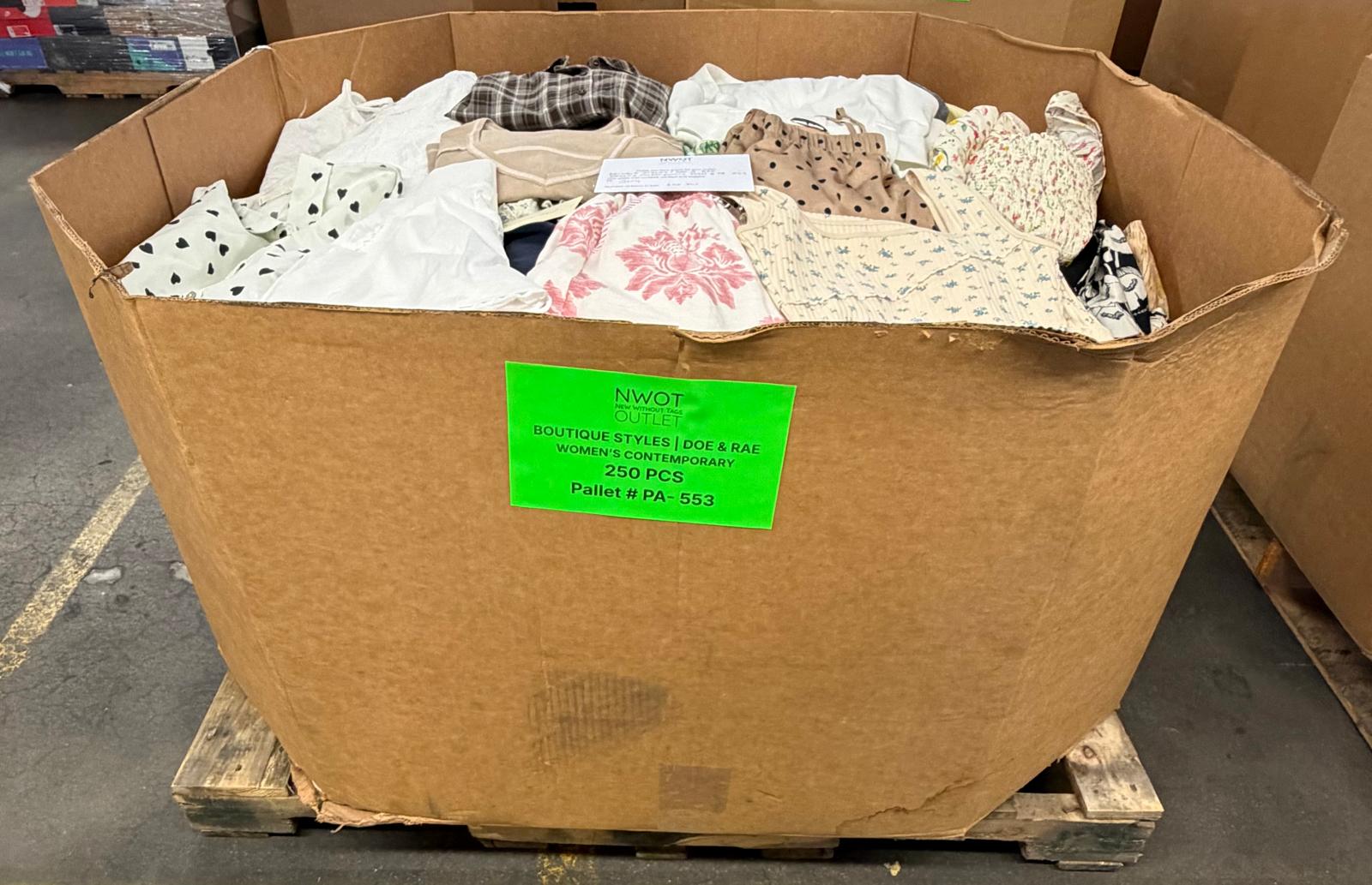 Doe And Rae | Women Assorted Apparel | 250 Pieces | Pallet #PA-553