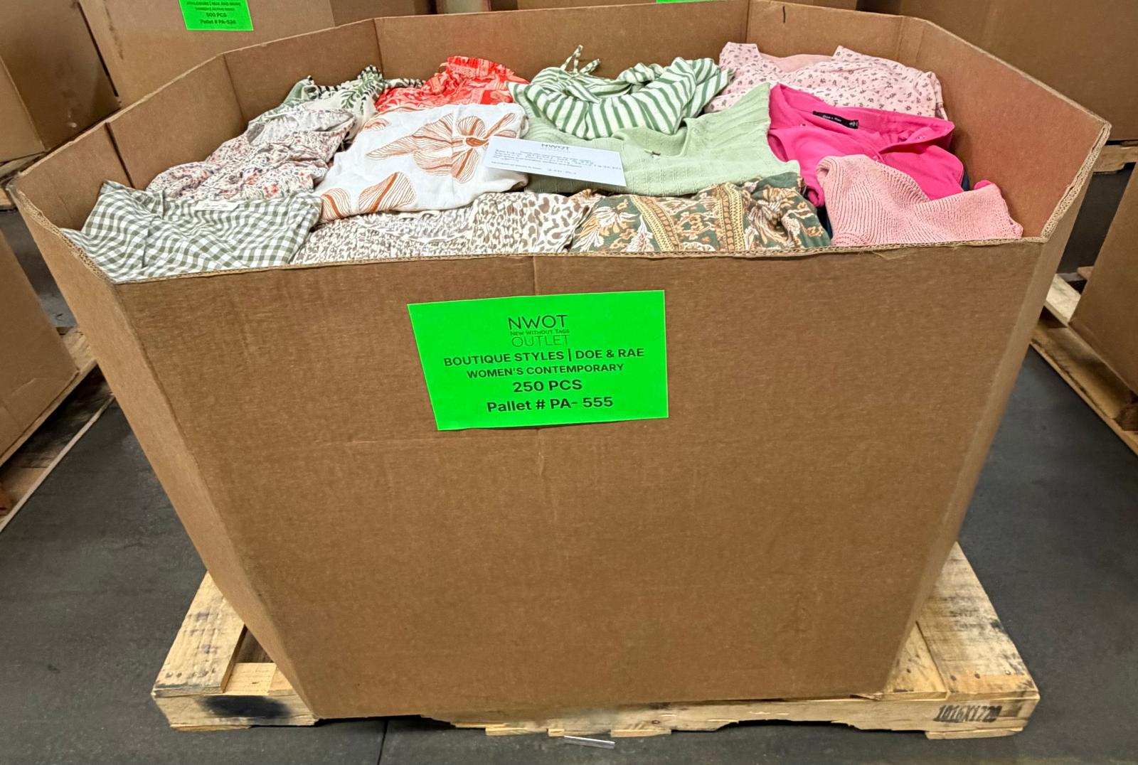 Doe And Rae | Women Assorted Apparel | 250 Pieces | Pallet #PA-555