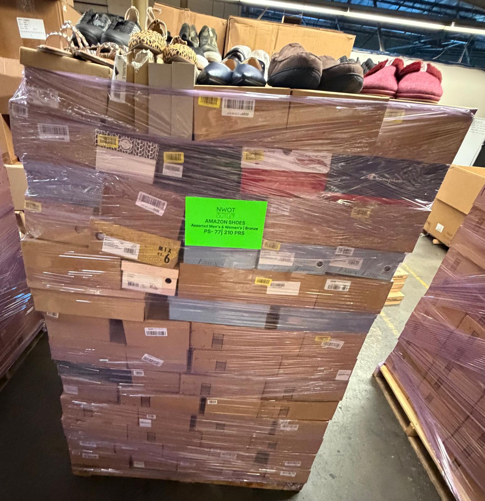 Amazon Brand Shoes | Assorted Men's and Women's Bronze Footwear | Returns | 210 Pairs | Pallet# PS-77