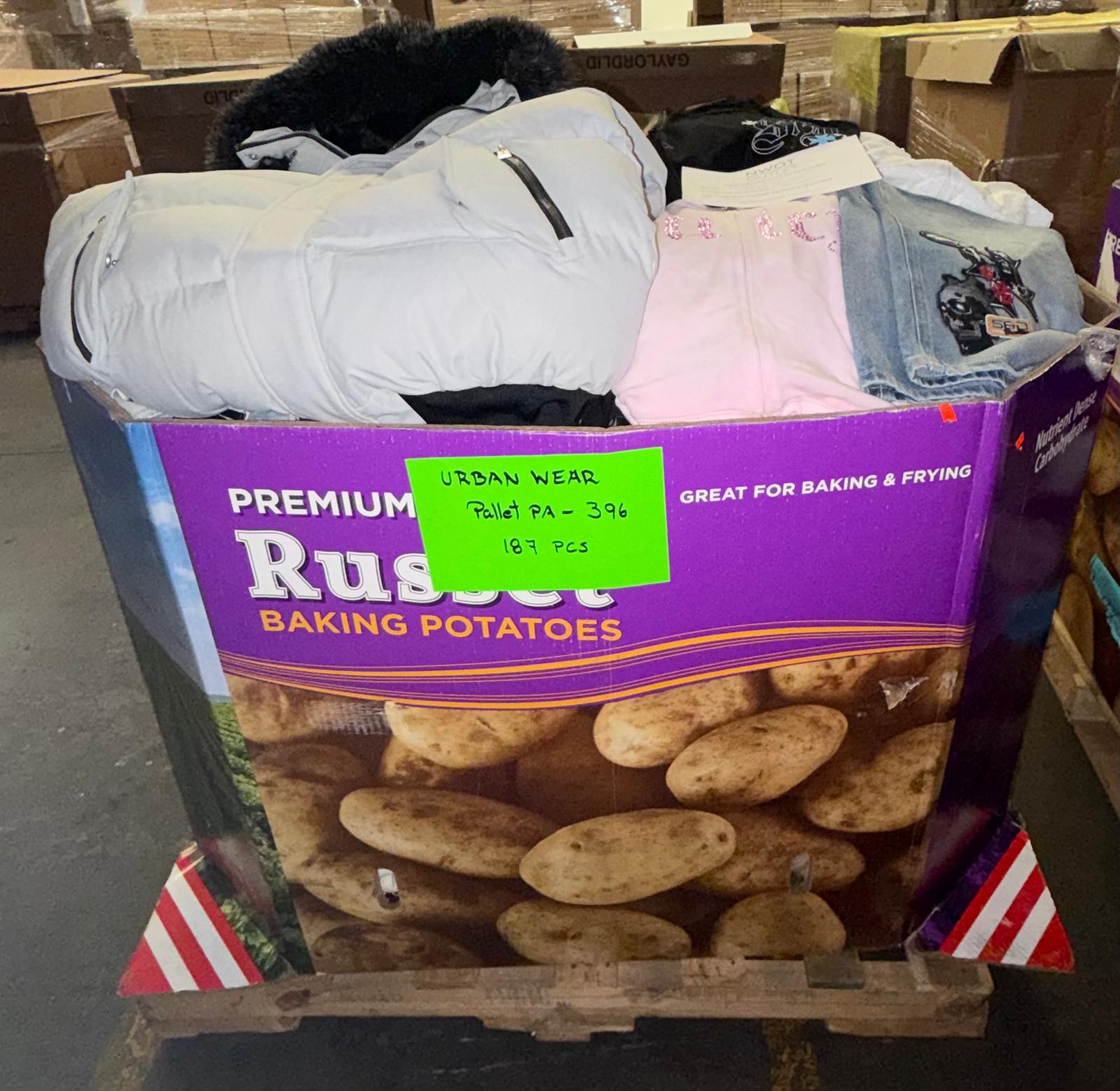 Urban Wear | Assorted  Apparel | 187 Pieces | Pallet PA-396