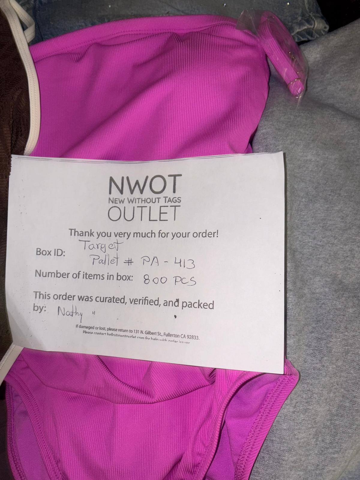 Target | Assorted  Apparel | 800 Pieces | New with Tag |Pallet #PA-413