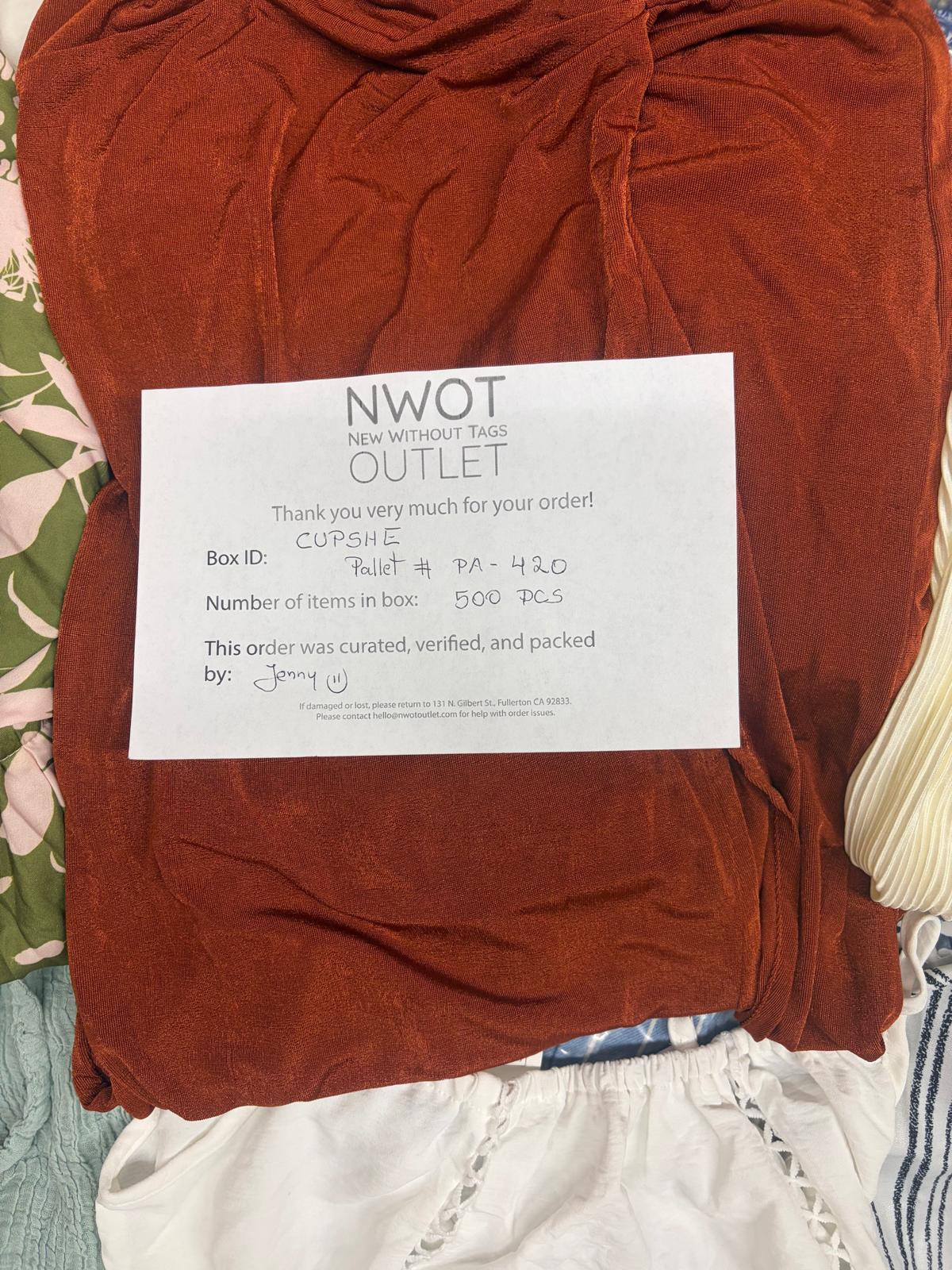 Cupshe | Assorted Women's Apparel | 500 Pieces | New with Tag | Pallet #PA-420