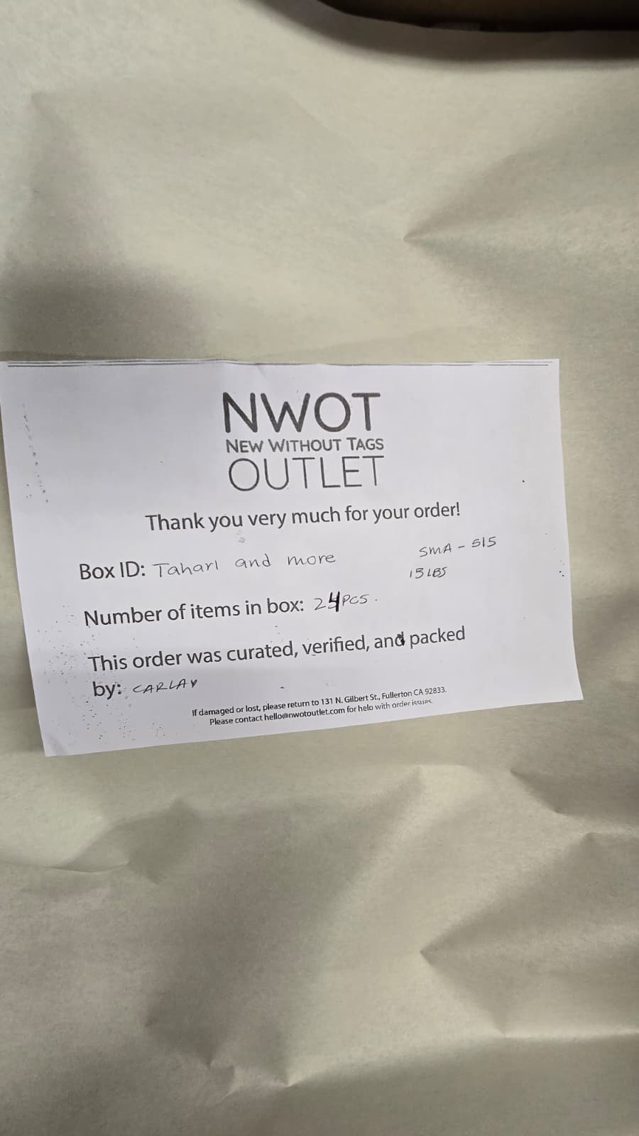 Tahari and more | Assorted  Apparel | 25 Pieces | New with Tag |Small box #SMA-515