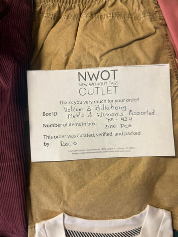 Volcom & Billabong | Assorted Apparel | New With Tag | 500 Pieces | Pallet #PA-434