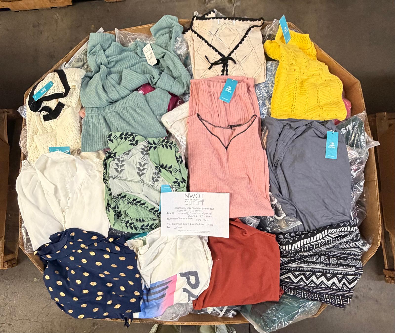 Cupshe & More | Assorted Women's Apparel | 500 Pieces | New with Tag | Pallet #PA-500