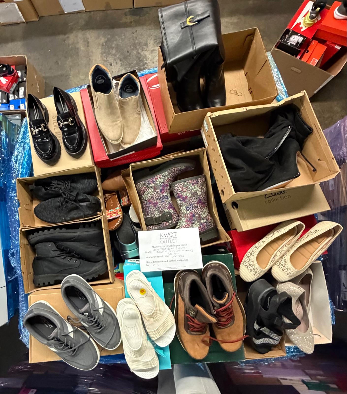 DSW Footwear/Shoes | Assorted Men's and Women's Silver Footwear | Returns | 250 Pairs | Pallet# PS-130