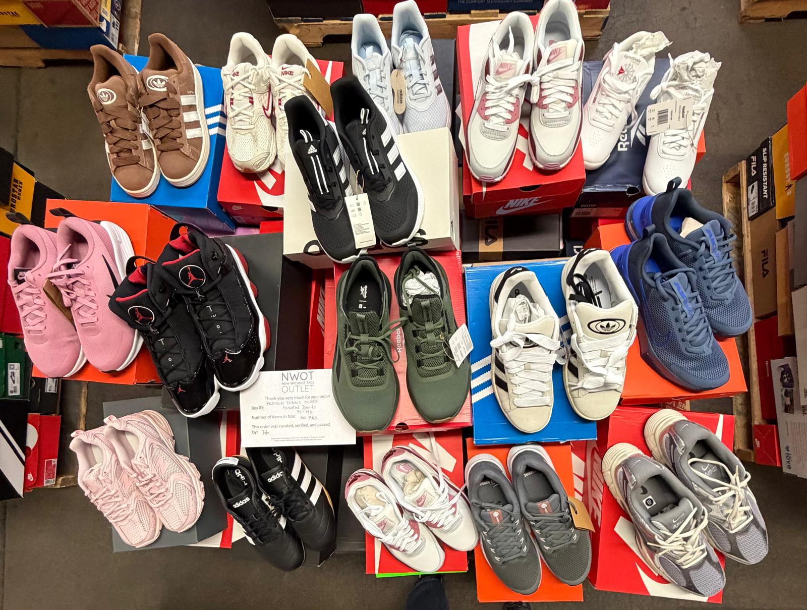 Premium Tennis Shoes | Nike & Assorted  | NWT | 100 pairs | Pallets # PS-143