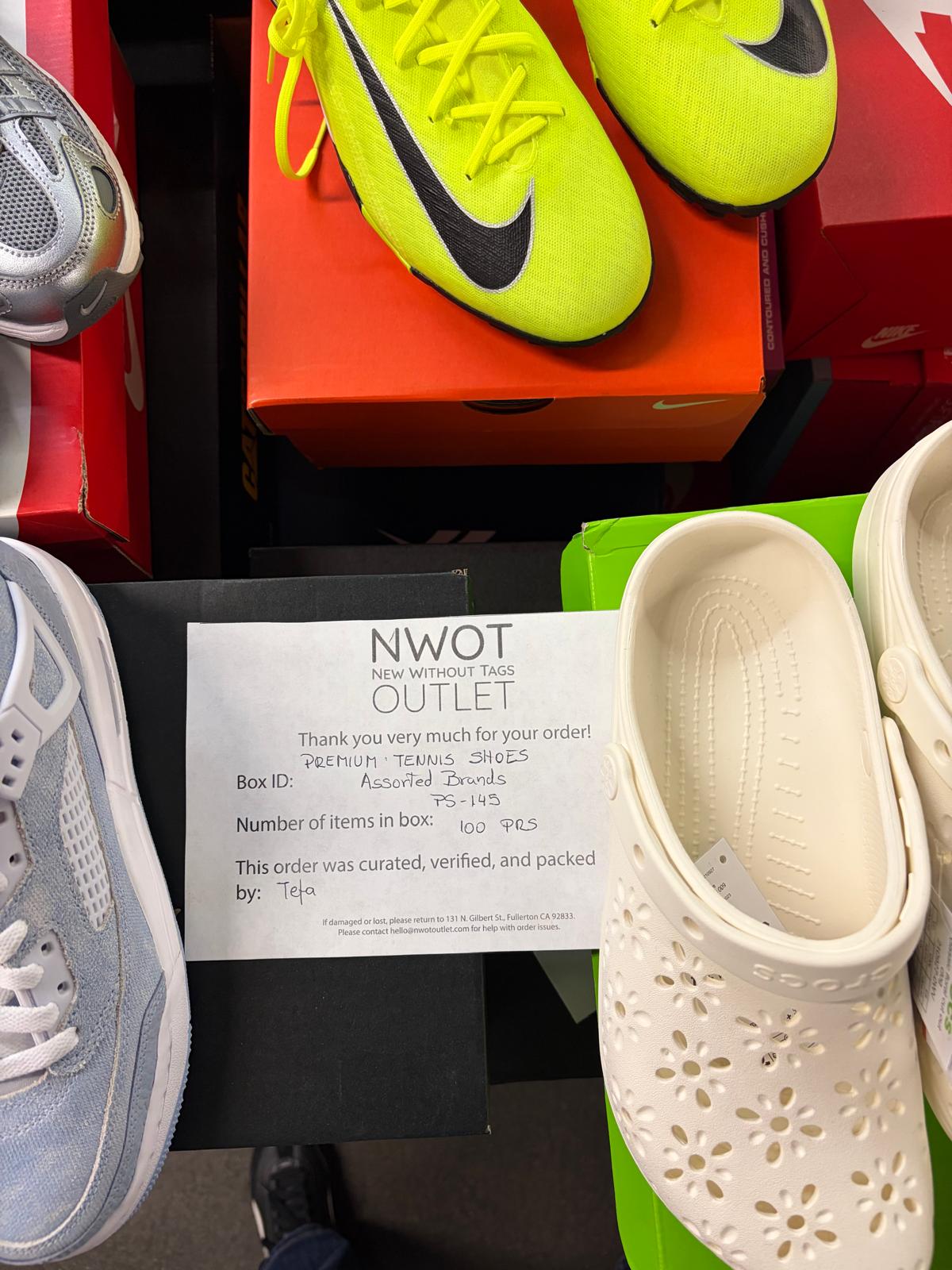 Premium Tennis Shoes | Nike & Assorted  | NWT | 100 pairs | Pallets # PS-145