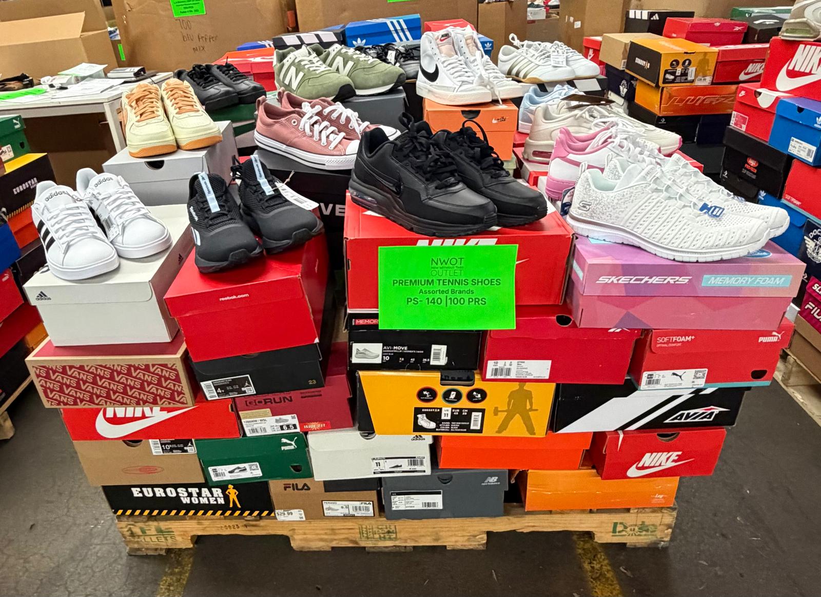 Premium Tennis Shoes | Nike & Assorted  | NWT | 100 pairs | Pallets # PS-140