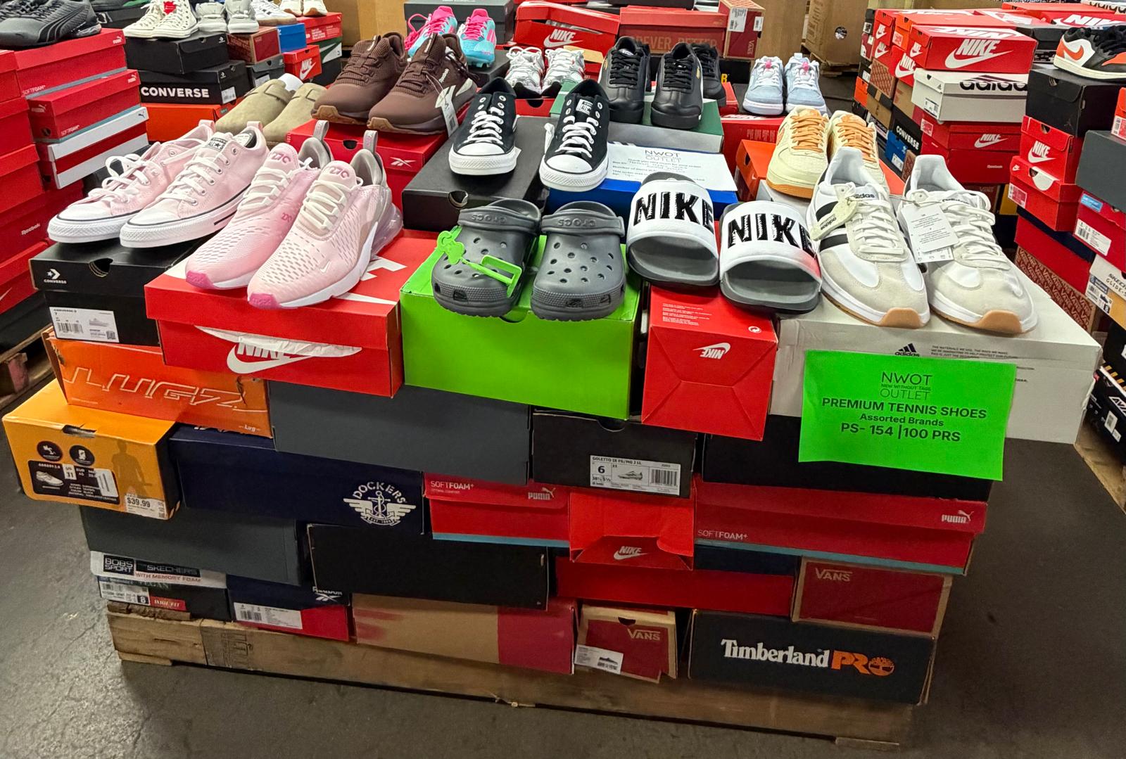 Premium Tennis Shoes | Nike & Assorted  | NWT | 100 pairs | Pallets # PS-154