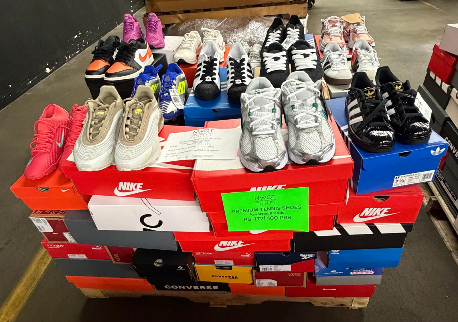Premium Tennis Shoes | Nike & Assorted  | NWT | 100 pairs | Pallets # PS-177