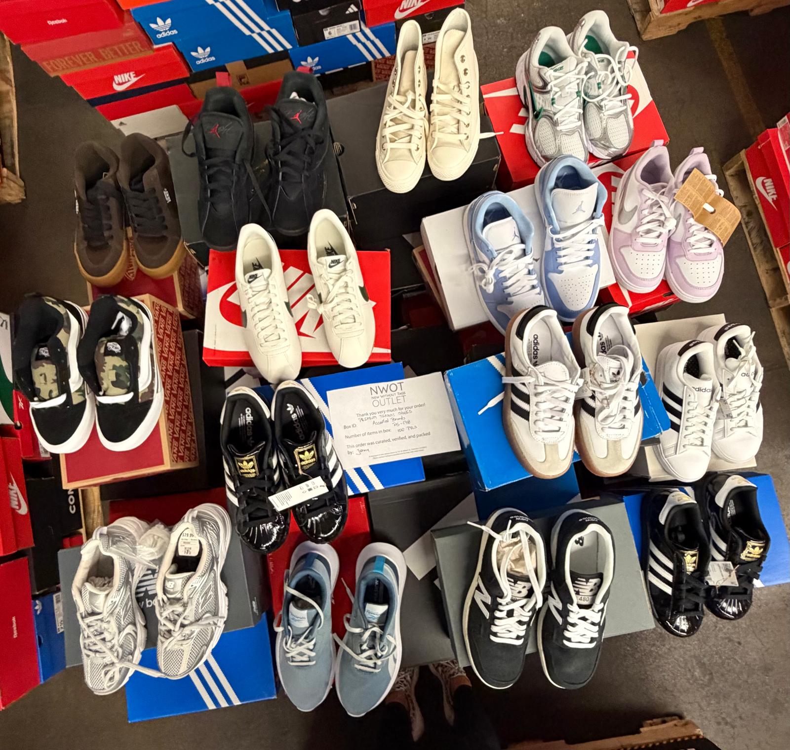 Premium Tennis Shoes | Nike & Assorted  | NWT | 100 pairs | Pallets # PS-178