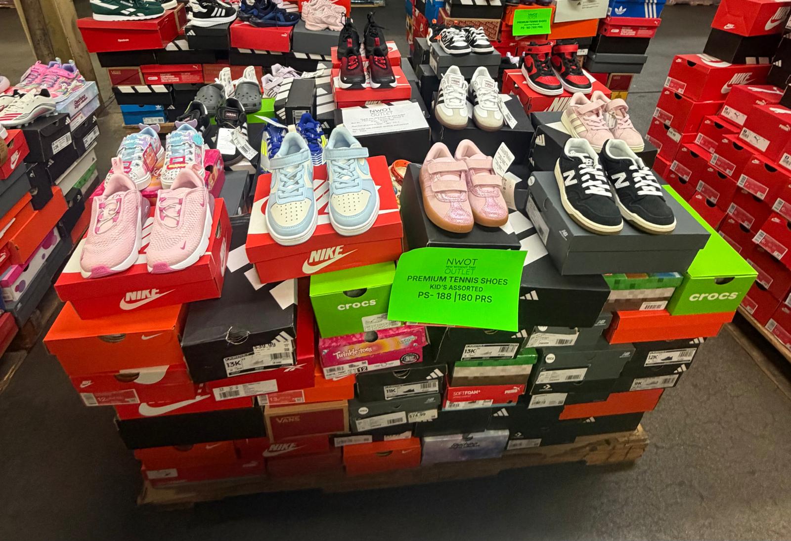 Premium Tennis Shoes | Nike & Assorted  | NWT | 180 pairs | Pallets # PS-188
