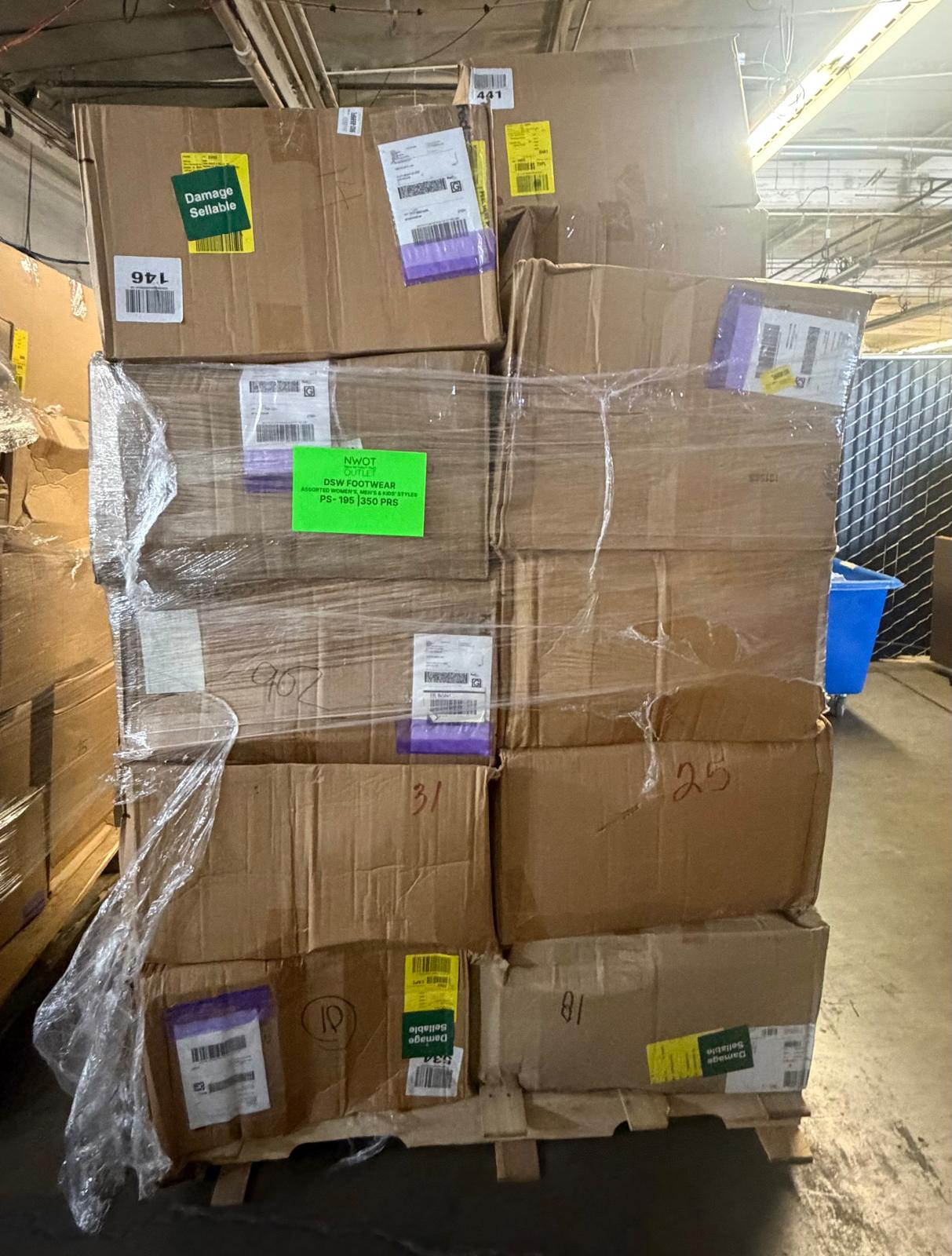 DSW Footwear/Shoes | Assorted Men's Women's & Kid's Footwear | Returns/Used | 350 Pairs | Pallet# PS-195